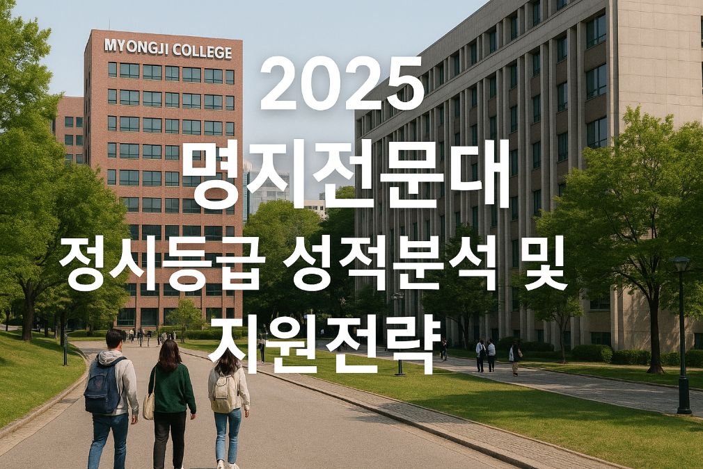 명지전문대 정시등급 완벽 분석, 합격 전략 총정리