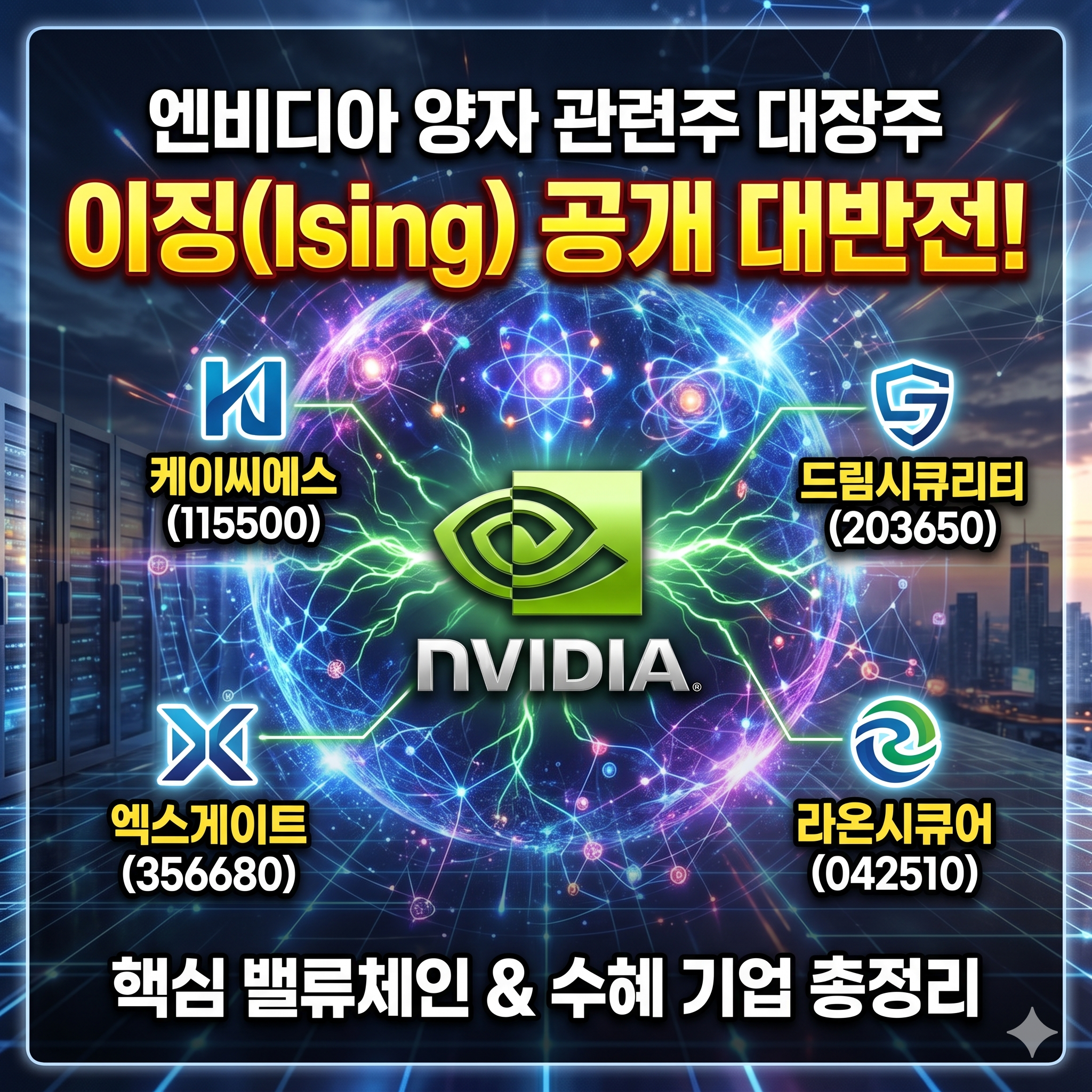 엔비디아 이징(Ising)이 촉발한 패러다임 변화, 국내 엔비디아 양자 관련주 핵심 기업 분석