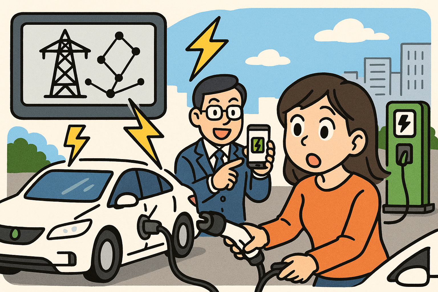 전기차 충전소와 스마트그리드가 연결될 때 EV와 전력망이 만나는 미래