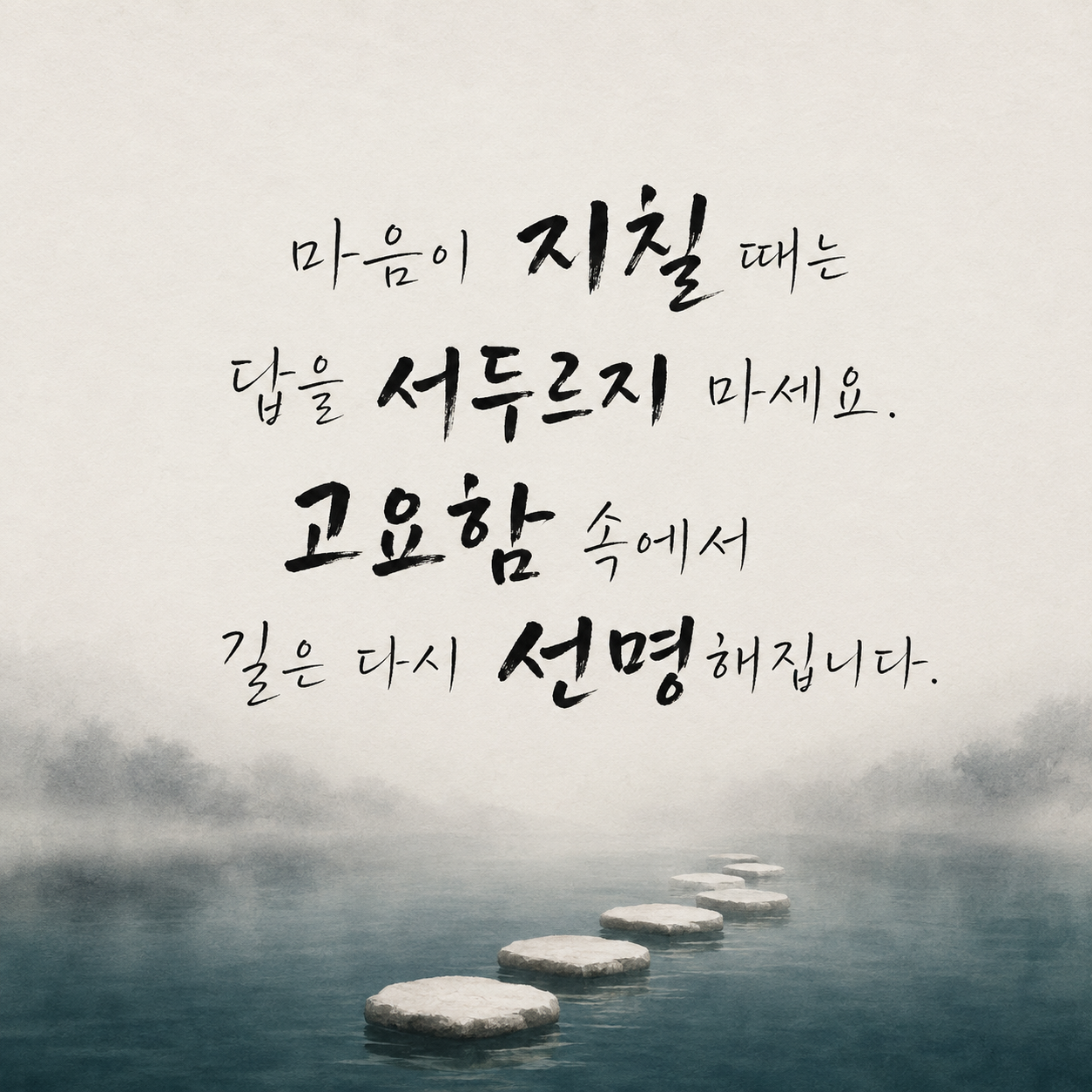 마음이 지칠 때 읽는 위로 캘리그라피 좋은 글귀 이미지