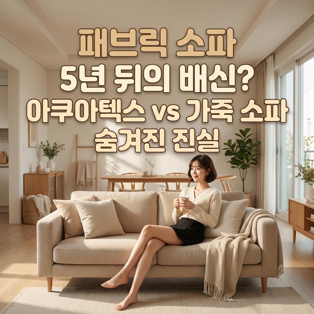 패브릭 소파 단점 5년 써보니? 50대 30평대 거실 아쿠아텍스 가죽 소파 리얼 비교 및 후회 없는 선택법