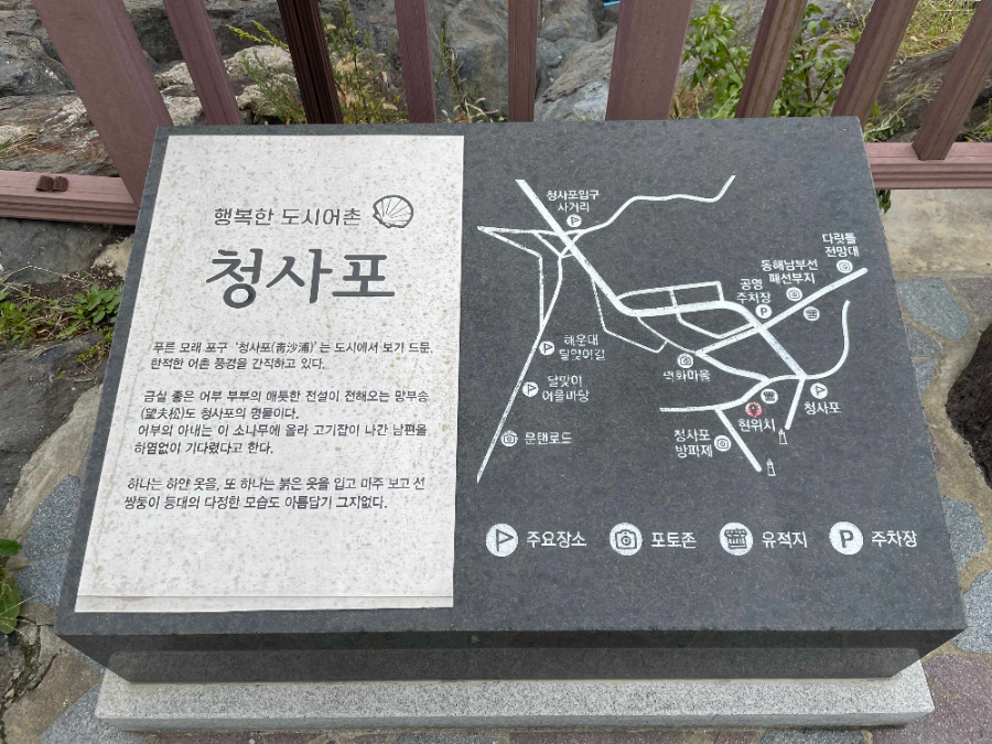 청사포항 주변