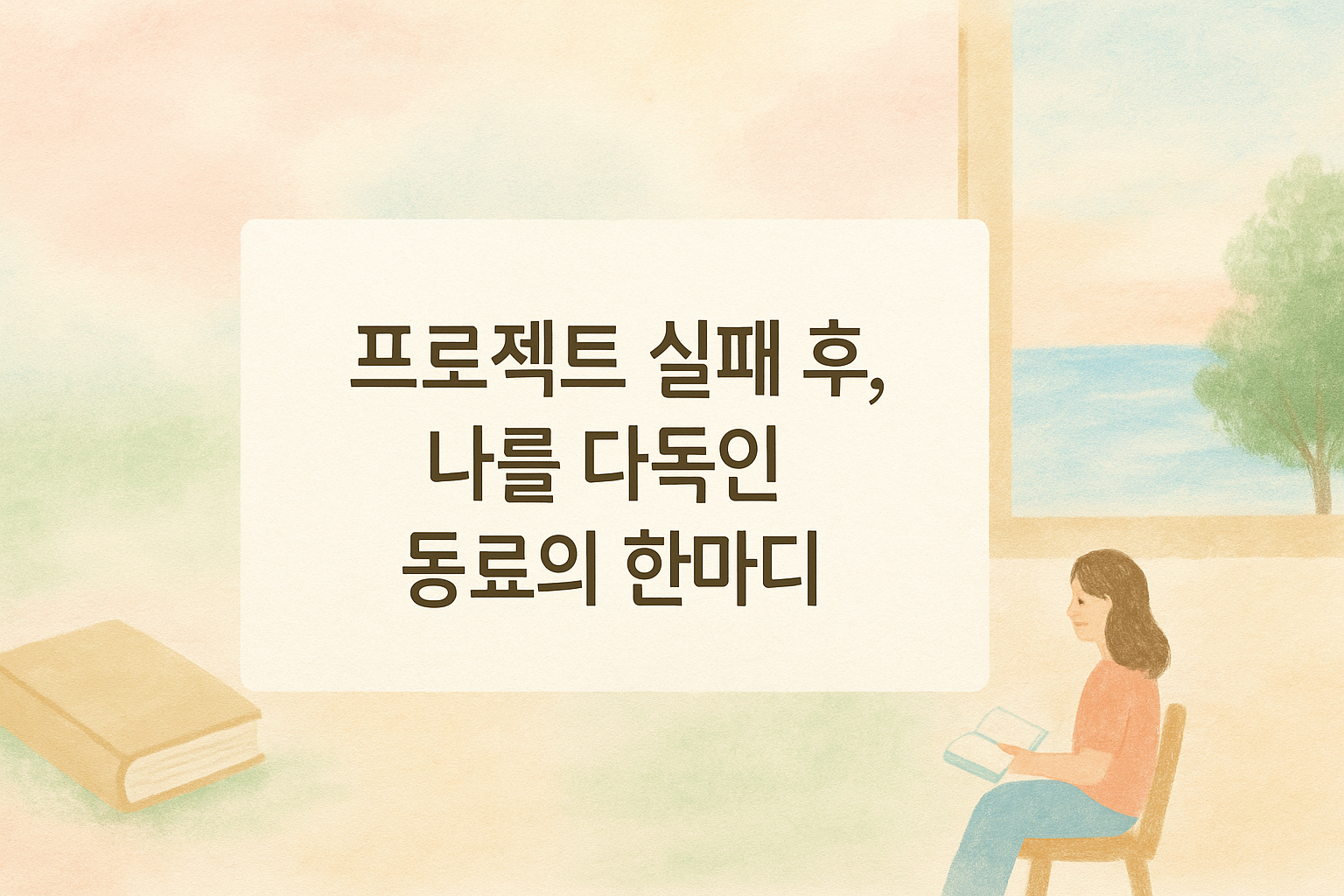 동료의 위로와 여유로운 풍경