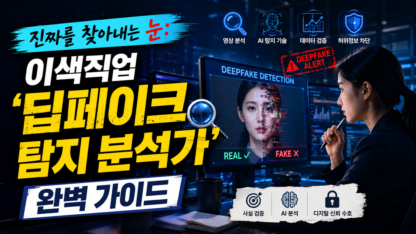 진짜를 찾아내는 눈: 이색직업 '딥페이크 탐지 분석가' 완벽 가이드