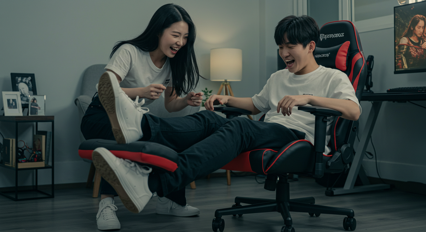 게이밍 의자 발받침