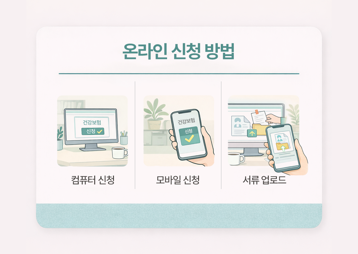 건강보험 온라인 신청 방법 정리