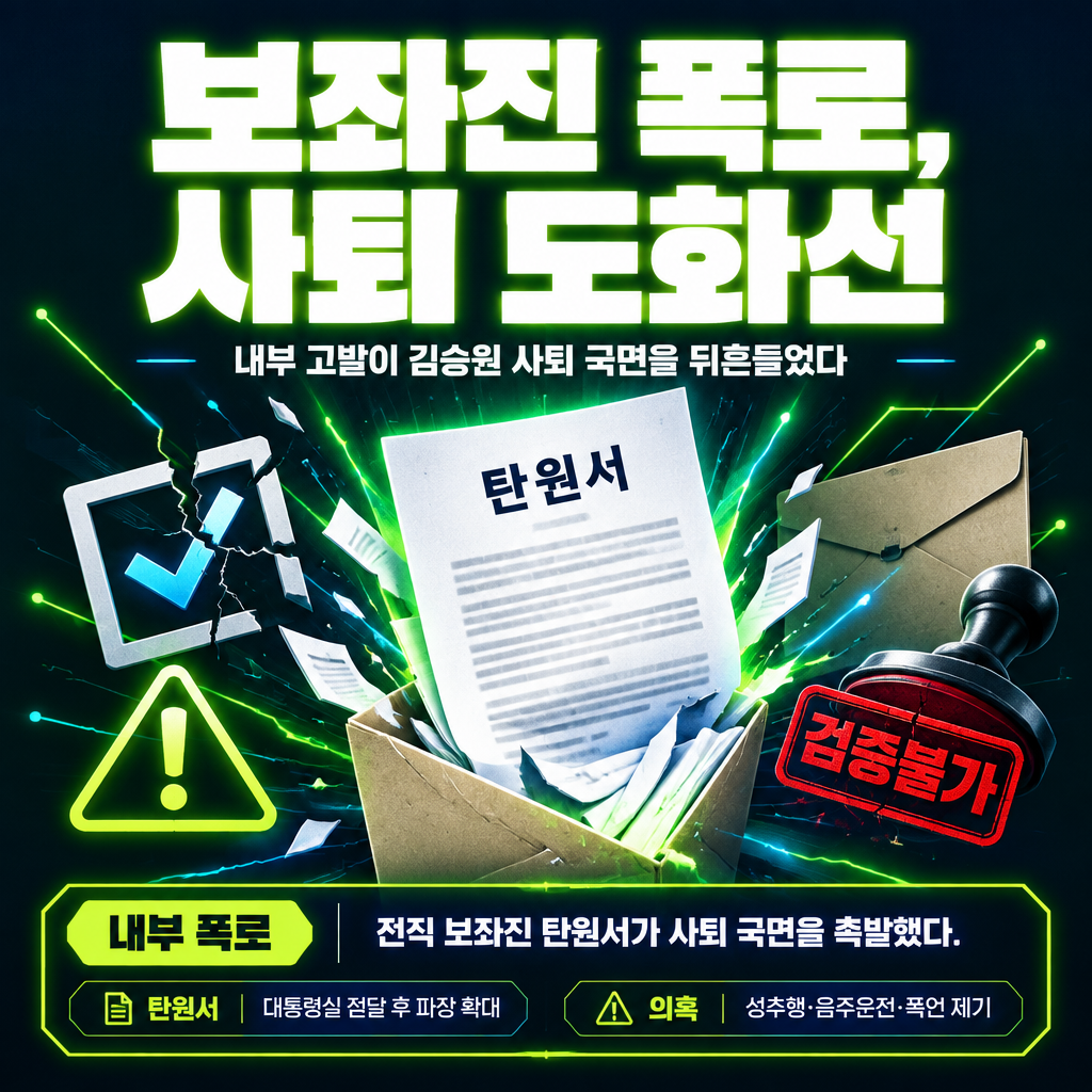 보좌진 폭로, 사퇴 도화선