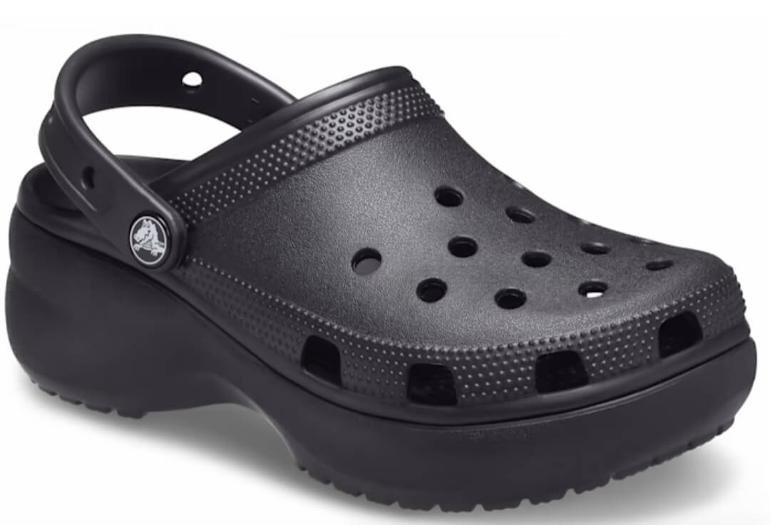 크록스 클래식 플랫폼 클로그 우먼 블랙