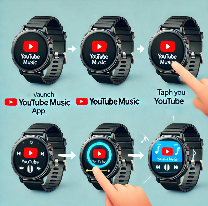 갤럭시 워치에서 유튜브 뮤직 실행