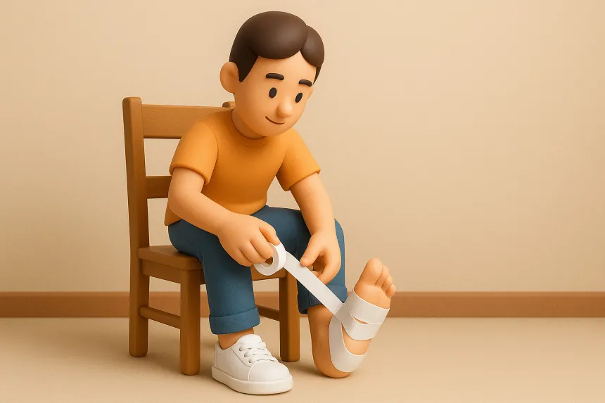 발목 접질렀을 때 테이핑