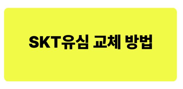 SKT유심 교체 방법