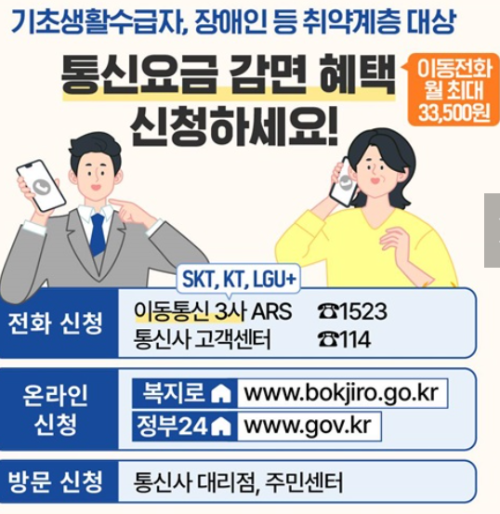 통신요금-감면
