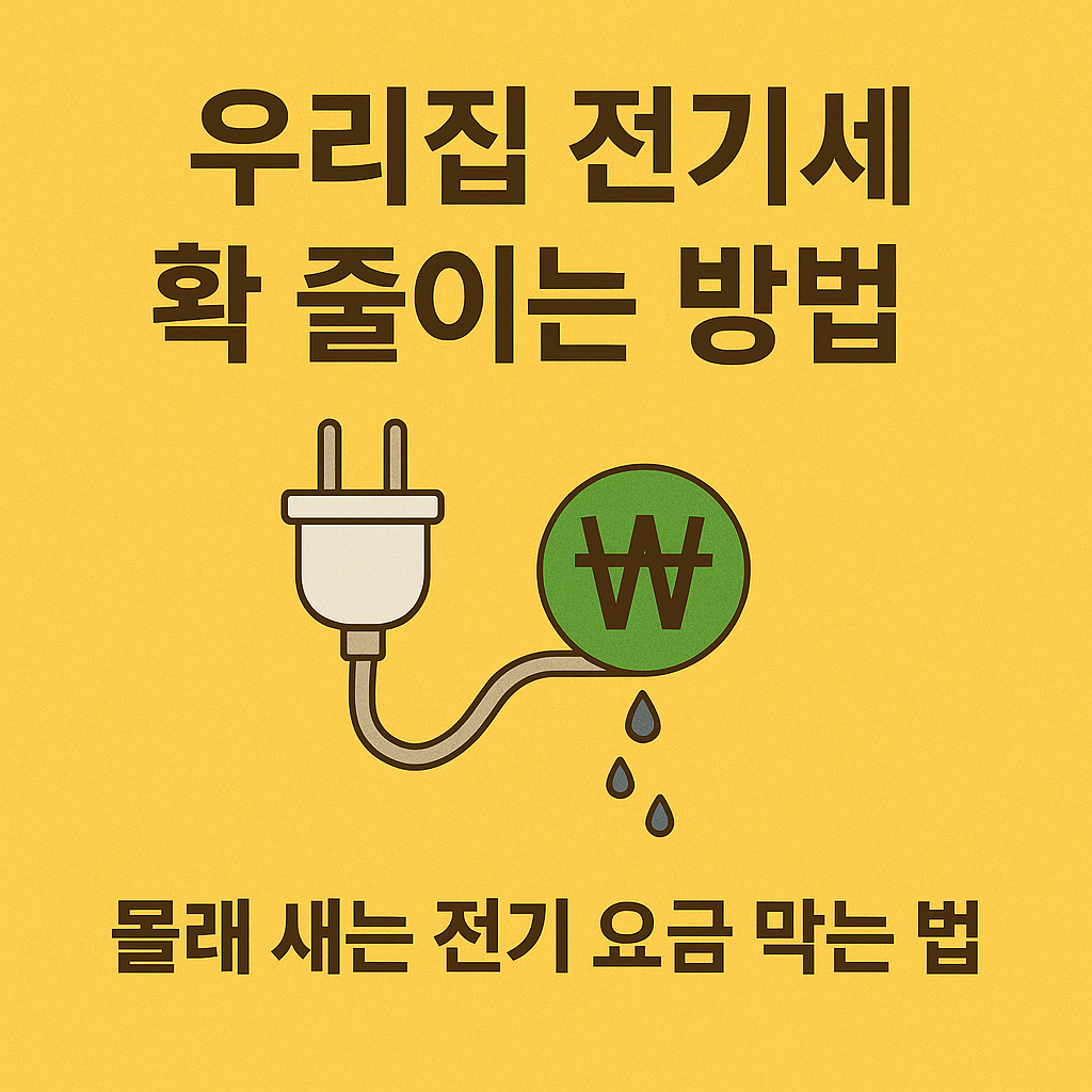 우리집 전기세 확 줄이는 방법