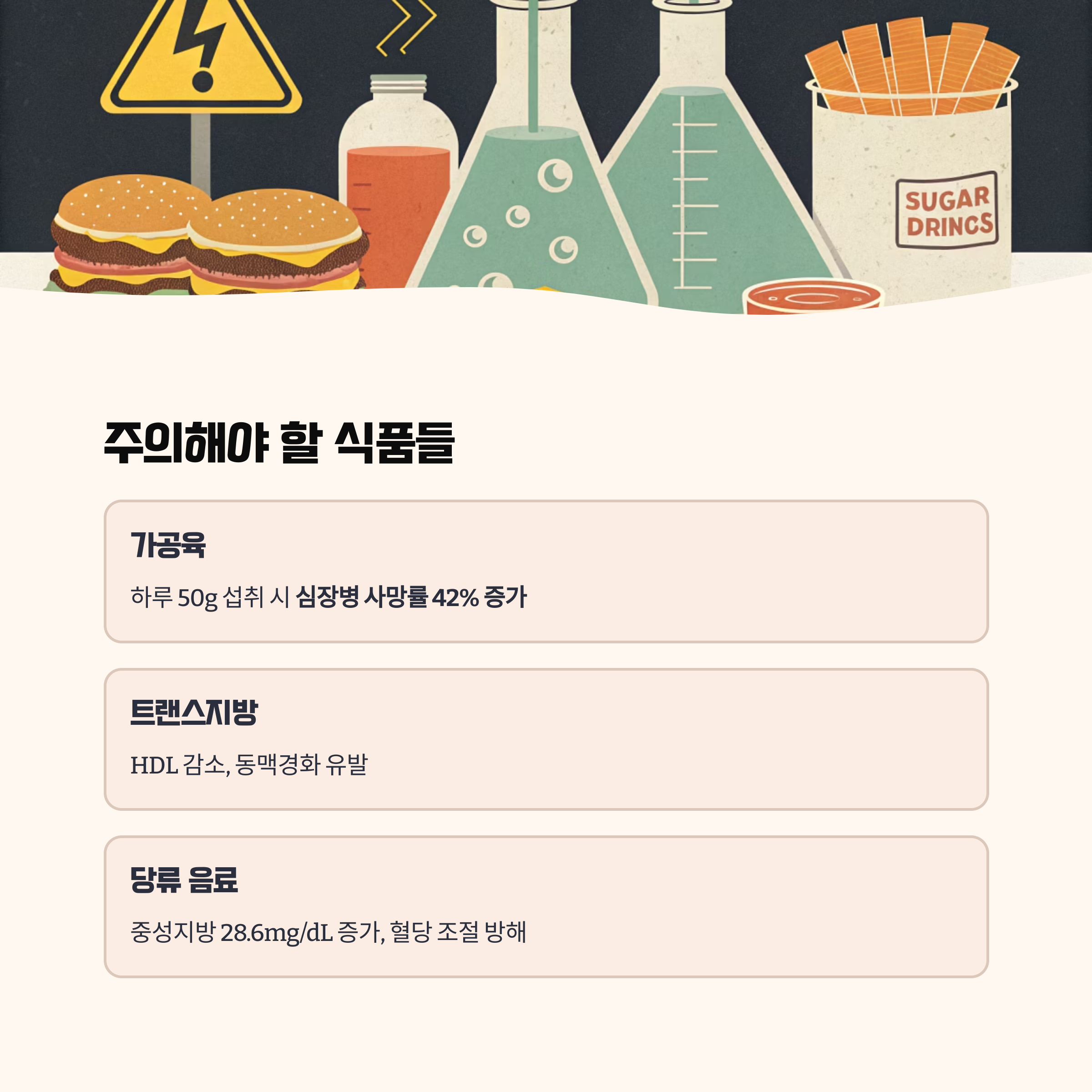 주의해야 할 식품