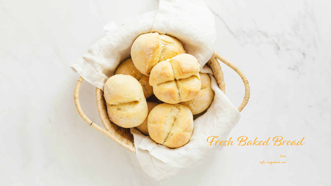 11 바구니에 담긴 빵 C - Fresh Baked Bread 갈색배경화면