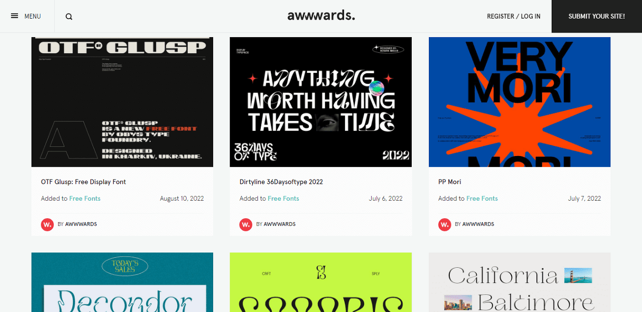 상업적-무료-폰트-사이트-어워즈