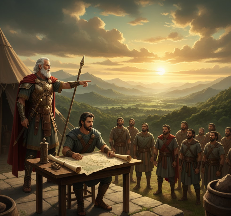 여호수아 16장 - 요셉의 아들 영토, 에브라임 지파의 기업 분배