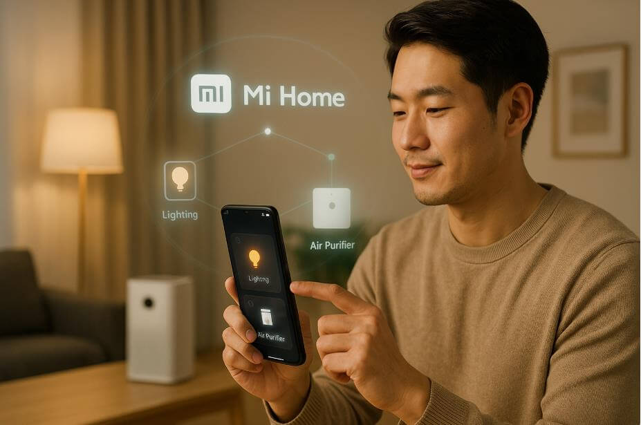 AI로 스마트홈 기기들을 제어하는 샤오미 생태계의 모습