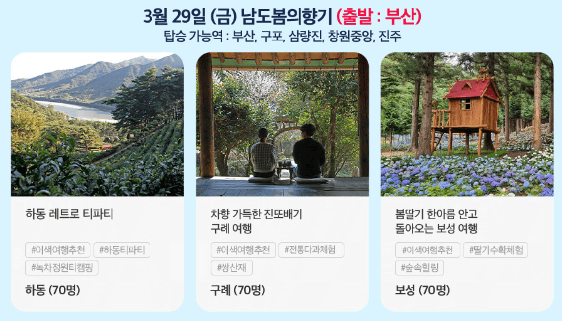 3월 당일치기 기차여행 비용 전액 지원 받는 방법