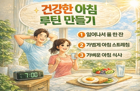 건강한 아침 루틴 만드는 방법