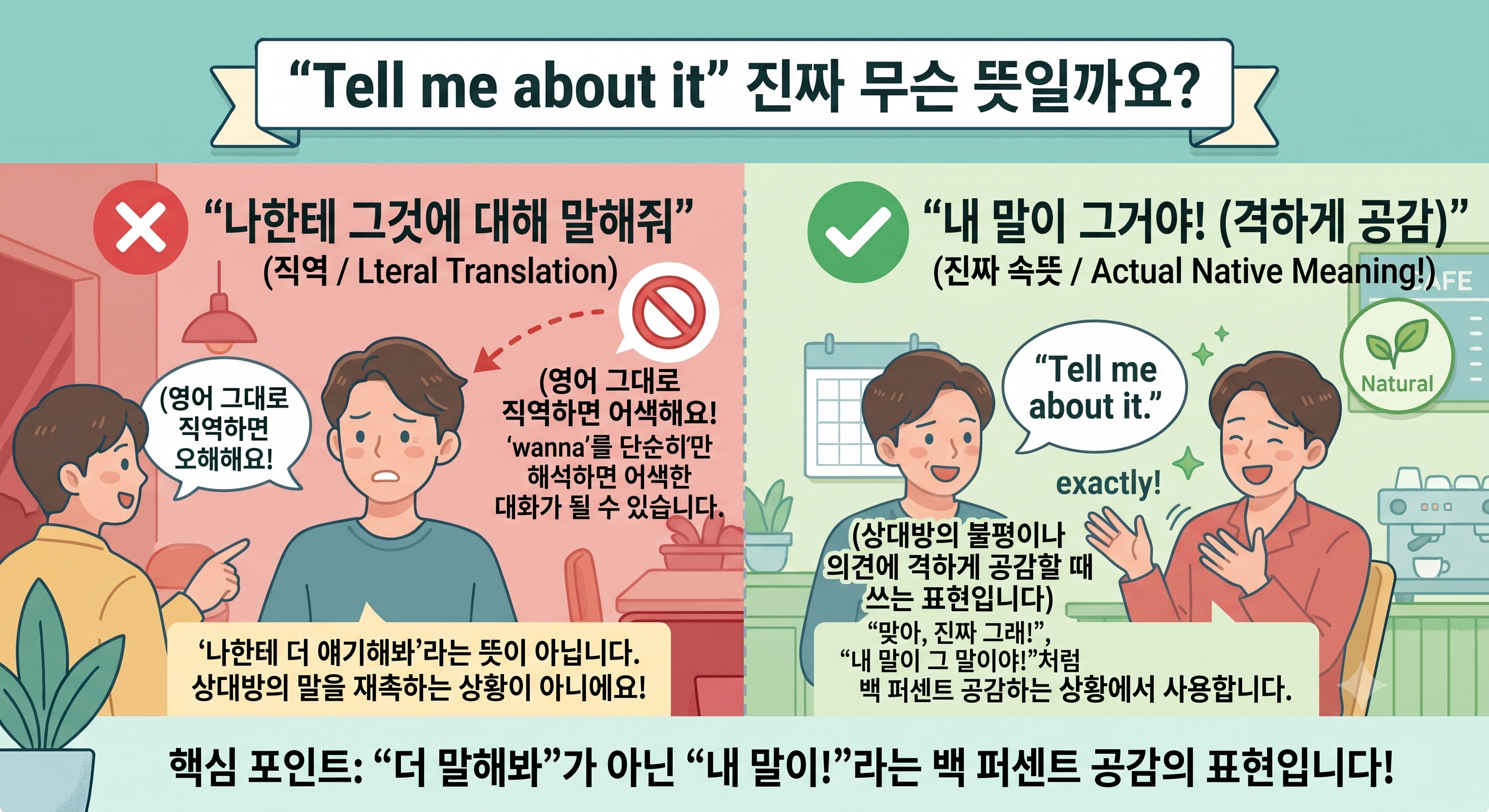 Tell me about it 뜻