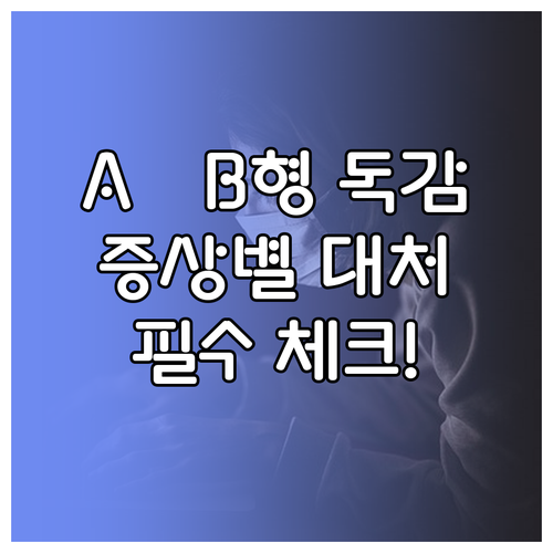 A형 B형 독감 핵심 요약 증상별 대..