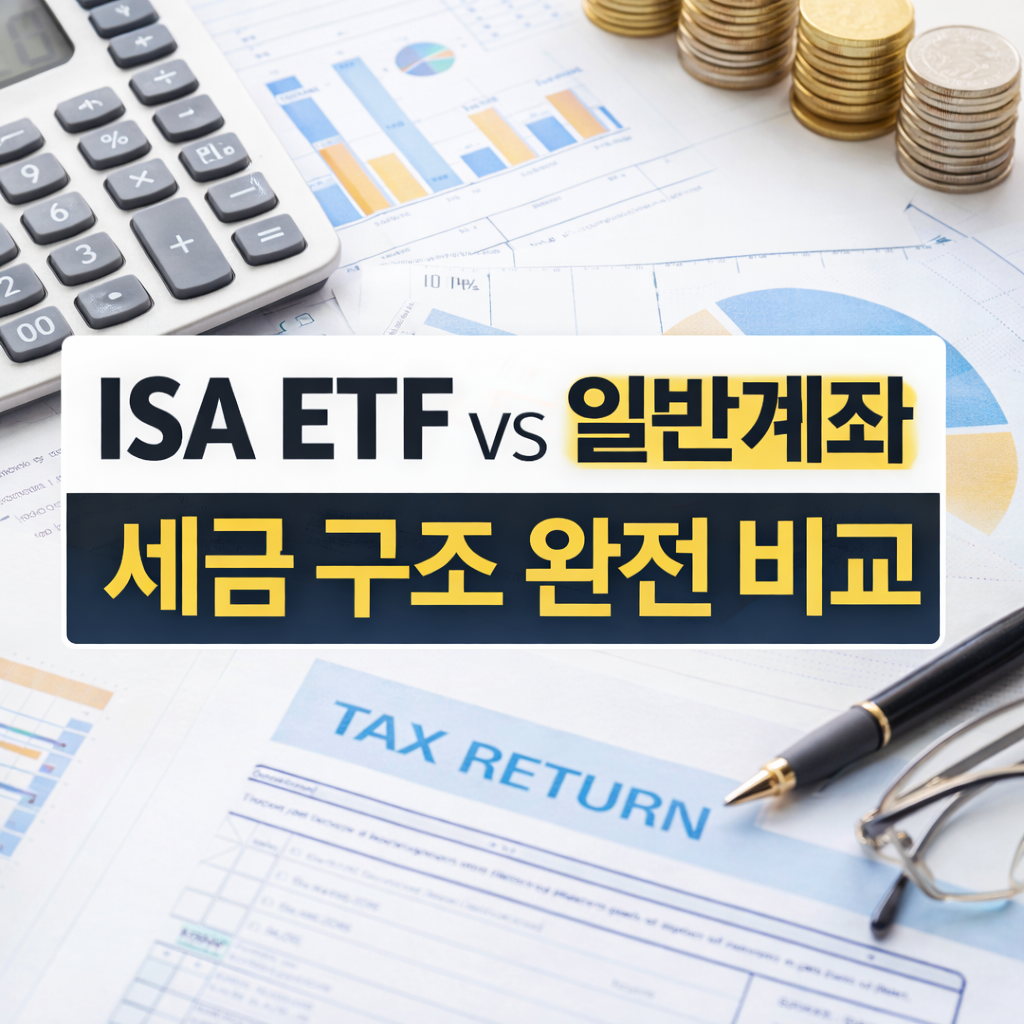 ISA ETF 일반계좌 차이점 완벽 비교｜세금&middot;수익 구조 분석