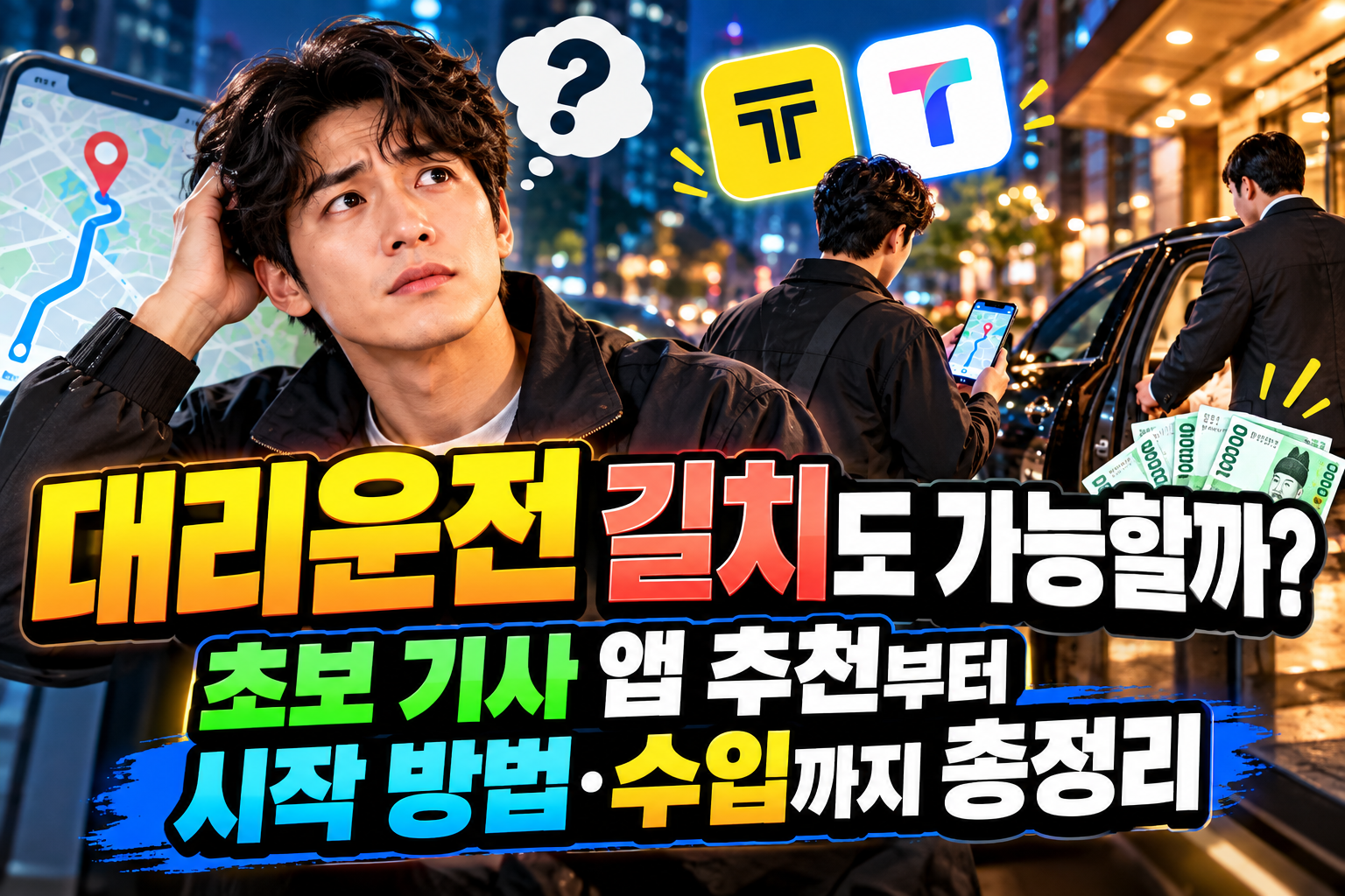 대리운전 길치도 가능할까? 초보 기사 앱 추천부터 시작 방법&middot;수입까지 총정리 관련 사진