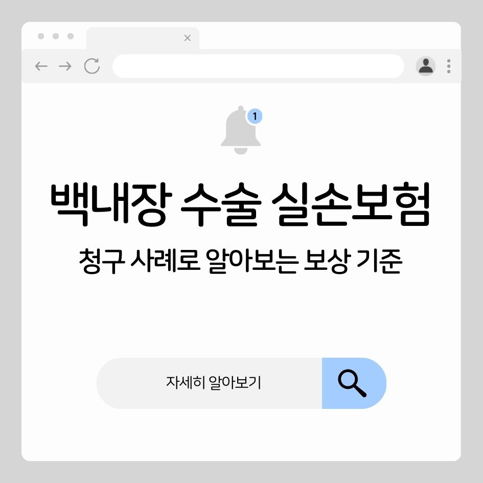 백내장 수술 실손보험 청구 사례