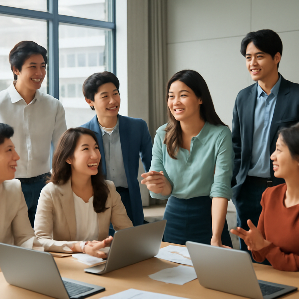 창업 회의하고 있는 모습