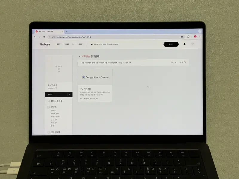 구글 서치콘솔 플러그인 검색결과 사진