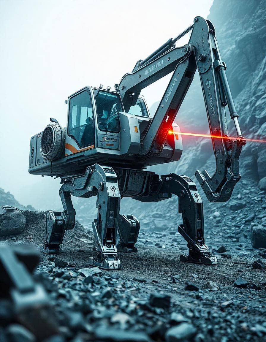 굴착기의 미래: 전기 및 자율 주행 기술