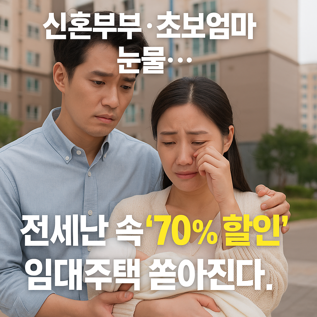 신혼부부·초보엄마 눈물… 전세난 속 ‘70% 할인’ 임대주택