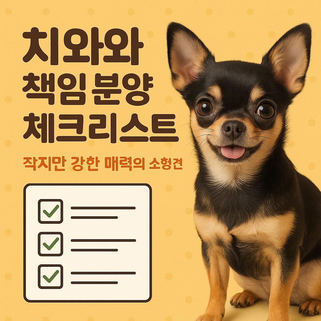 치와와 책임 분양 체크리스트