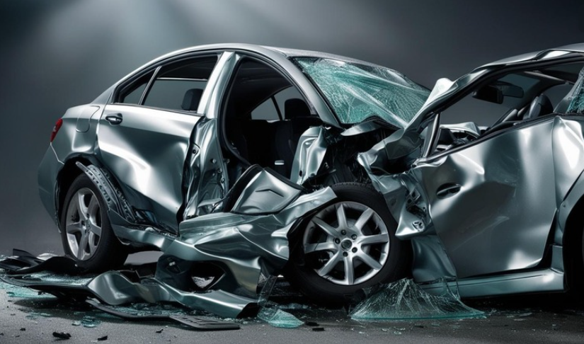 발진 사고로 인한 차량 파손