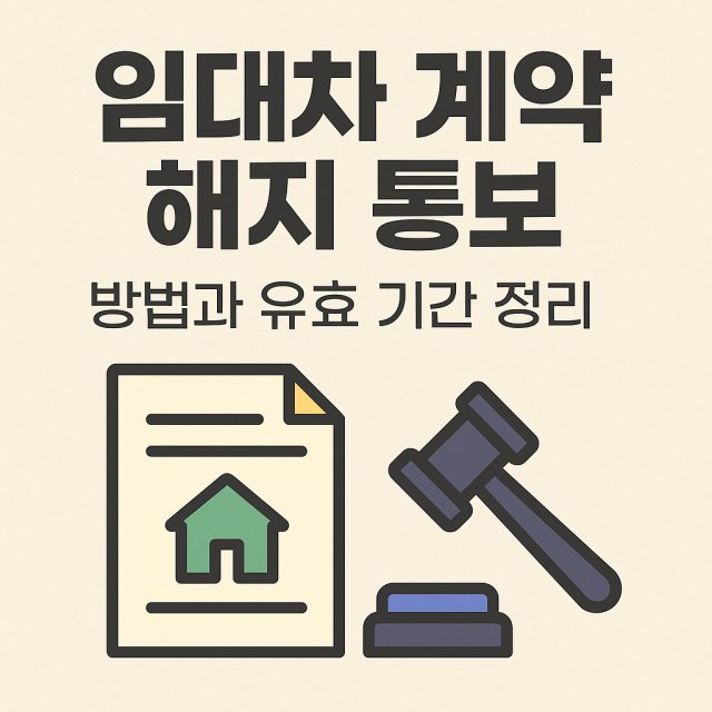 임대차 계약 해지 통보 방법과 유효 기간을 설명하는 대표 이미지로, 임대인과 임차인의 권리와 의무를 강조합니다