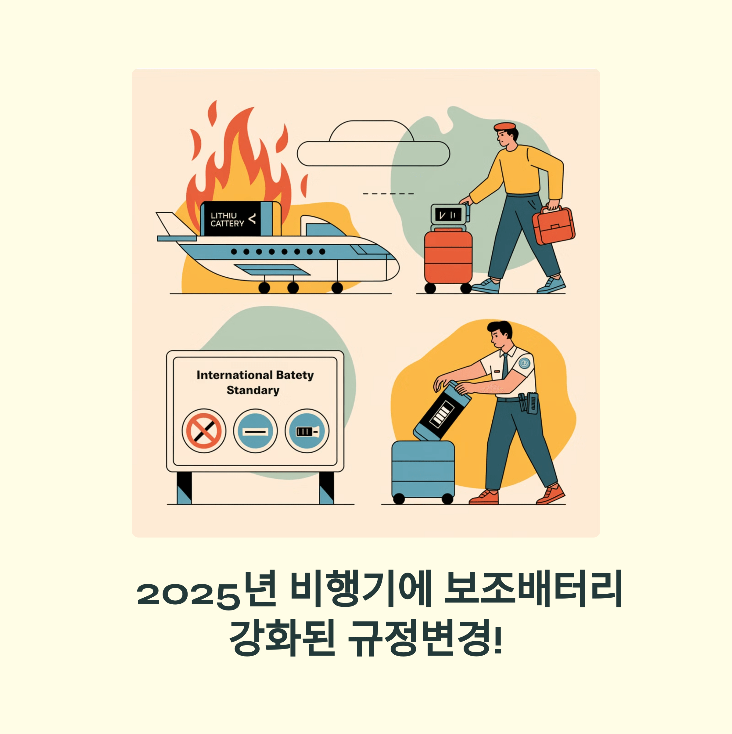 비행기 보조 배터리 관련 규정