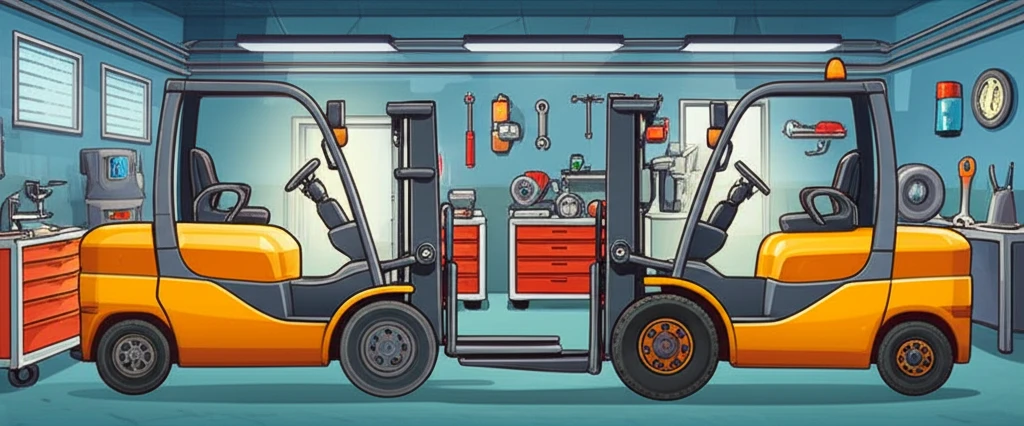 좁은 공간 vs 넓은 야외: 지게차,..