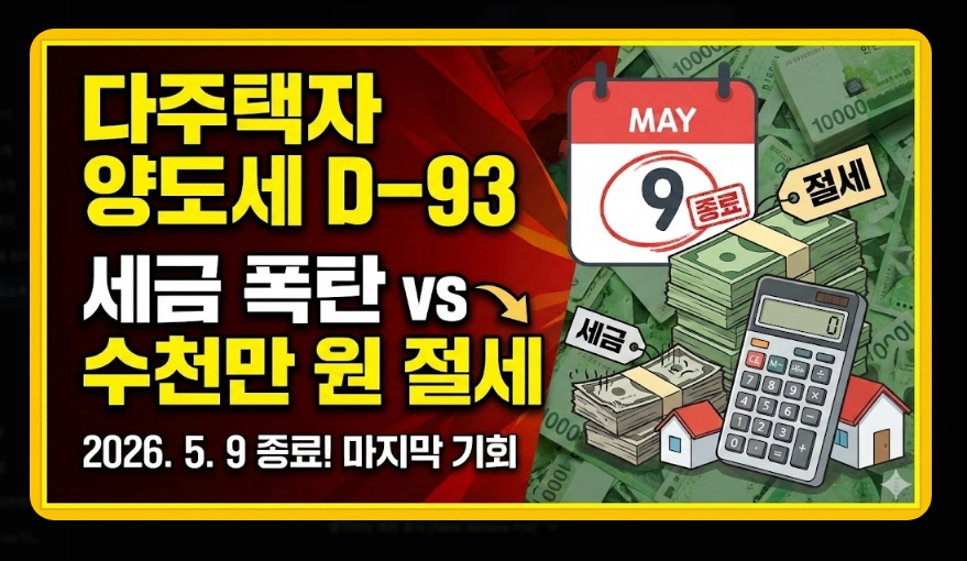 다주택자 양도소득세 절세방법 [억대 절세 사례] 사례별 계산기 활용 및 2026년 전략