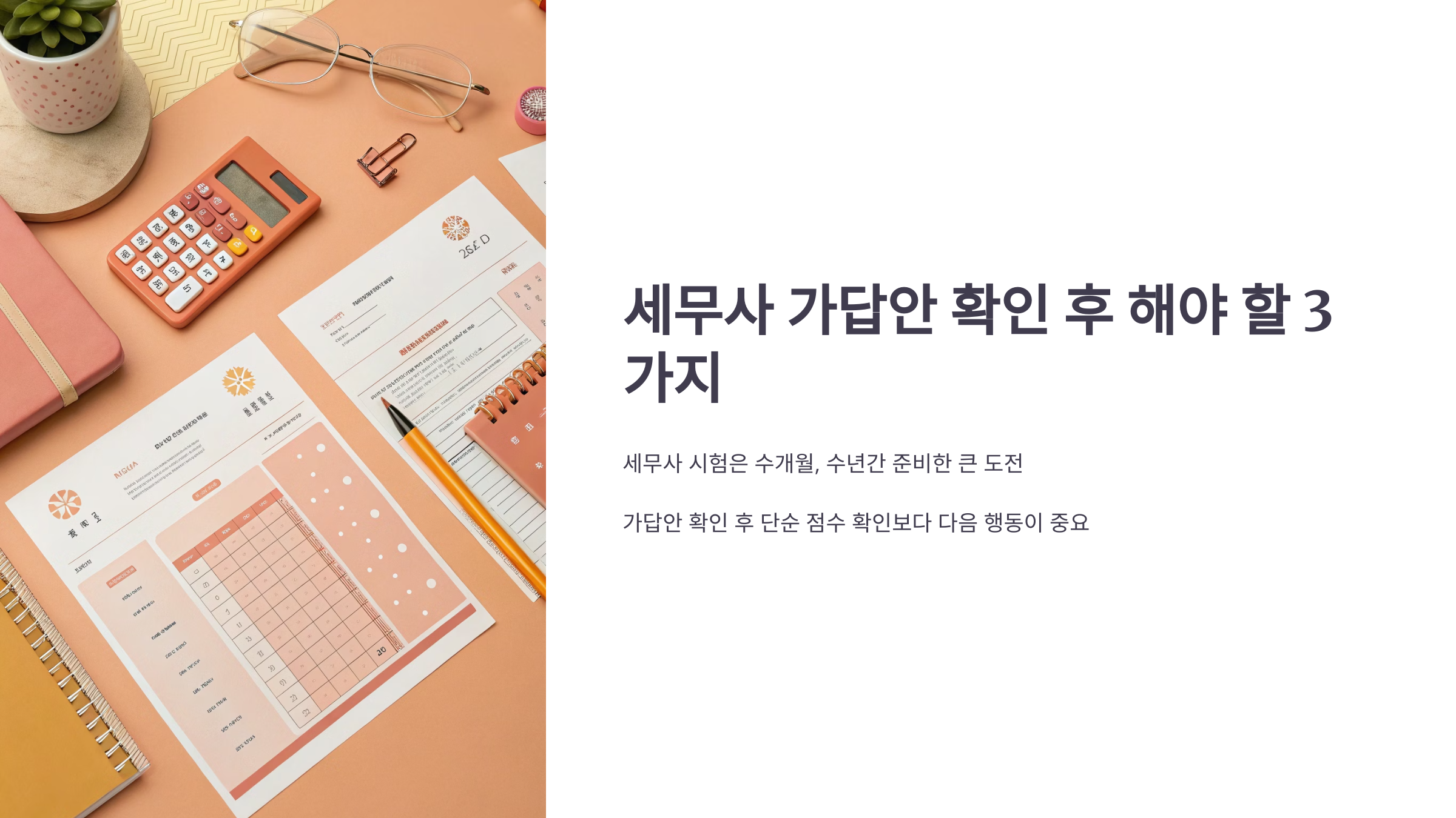 세무사 가답안 확인 후 해야 할 3가지