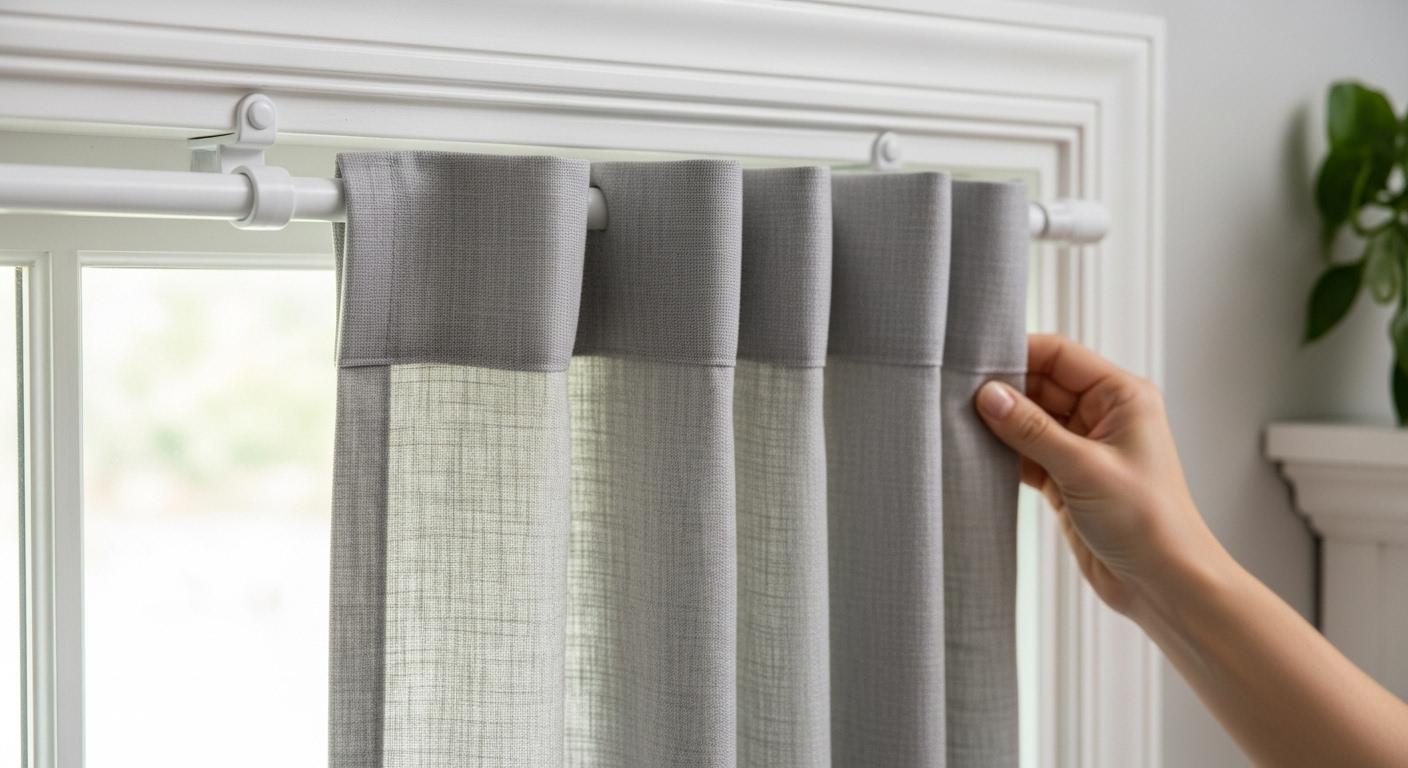 못없이 커튼 달기