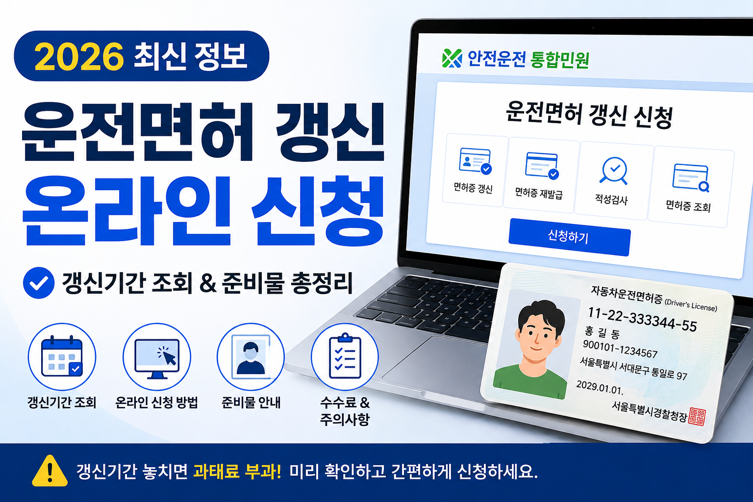 운전면허 갱신 온라인 신청 방법｜갱신기간 조회부터 준비물까지 한 번에 정리