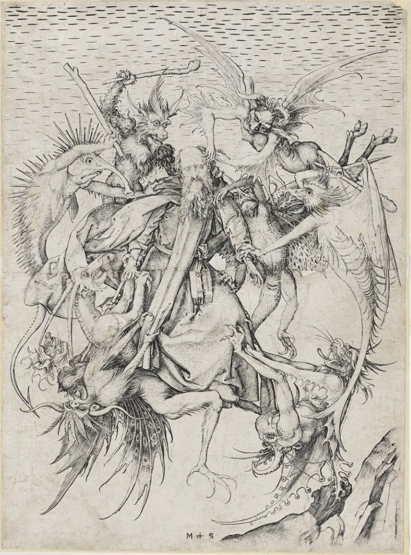 숀가우어&#44; &#39; 악마에 시달리는 성 안토니(Saint Anthony&#44; Plagued by Demons) &#39;