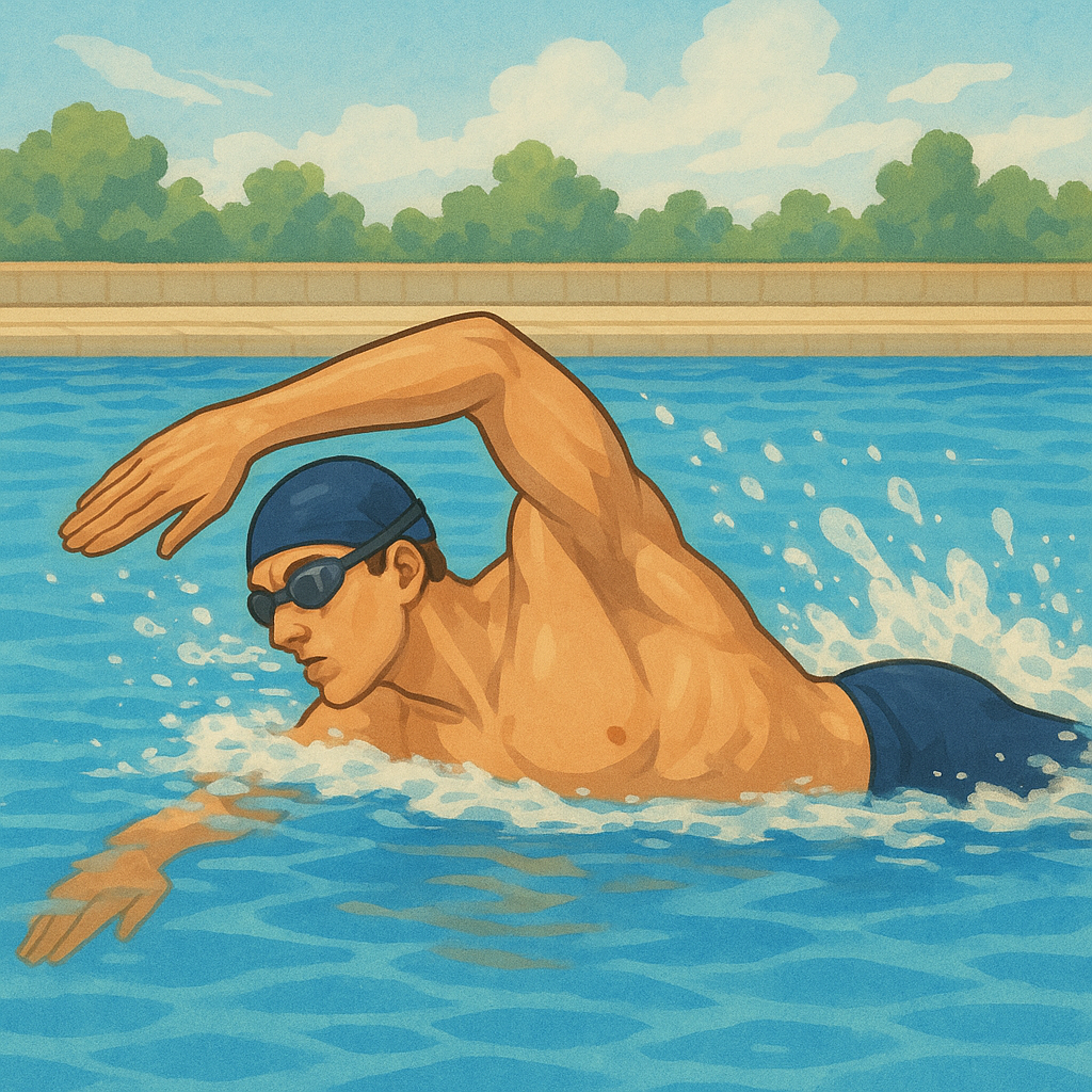 자유형 기본 자세와 효율적인 스트로크 관련 사진