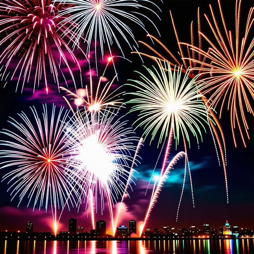 서울세계불꽃축제
밤하늘에 수놓은 불꽃놀이를 이미지화했다.