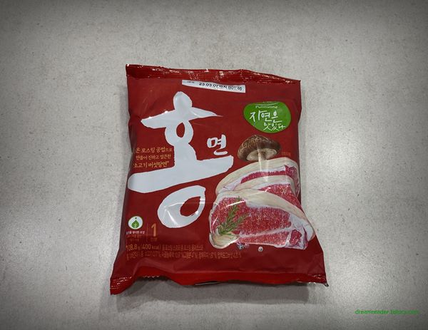 풀무원 홍면 라면 2023년 1~4월 포장