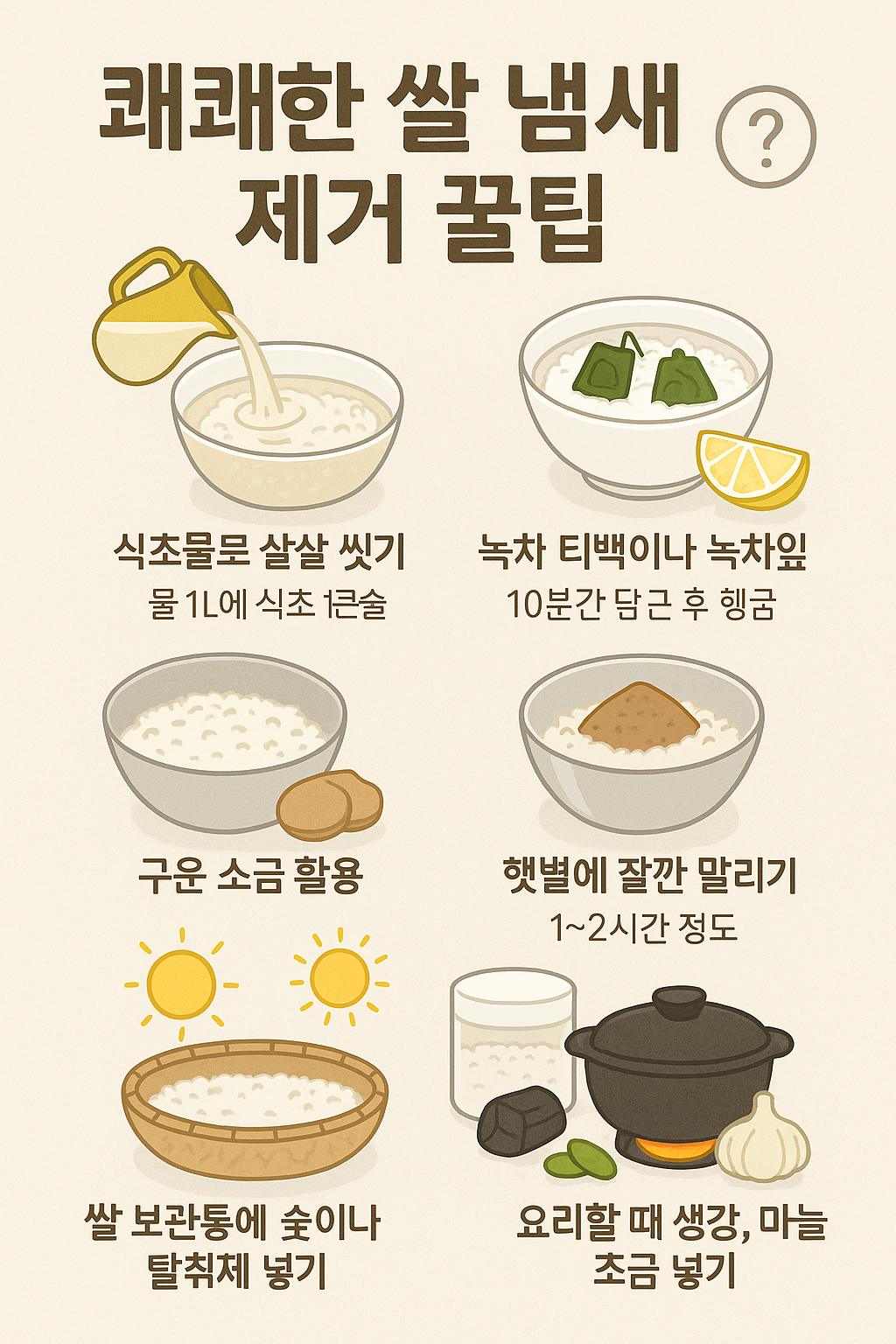 쾌쾌한 쌀냄새 제거 방법