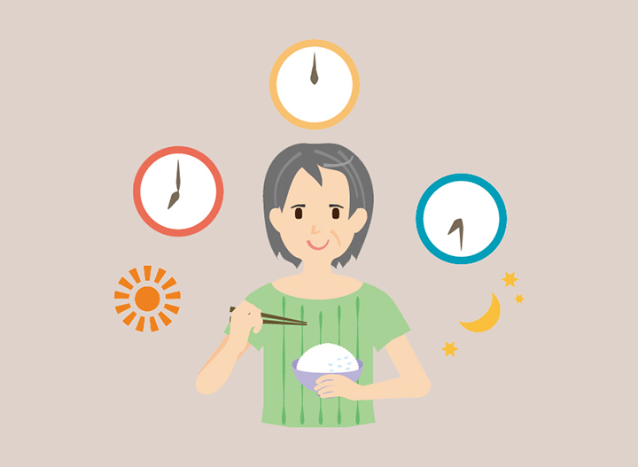 식사-시간을-지켜서-식사하는-여성