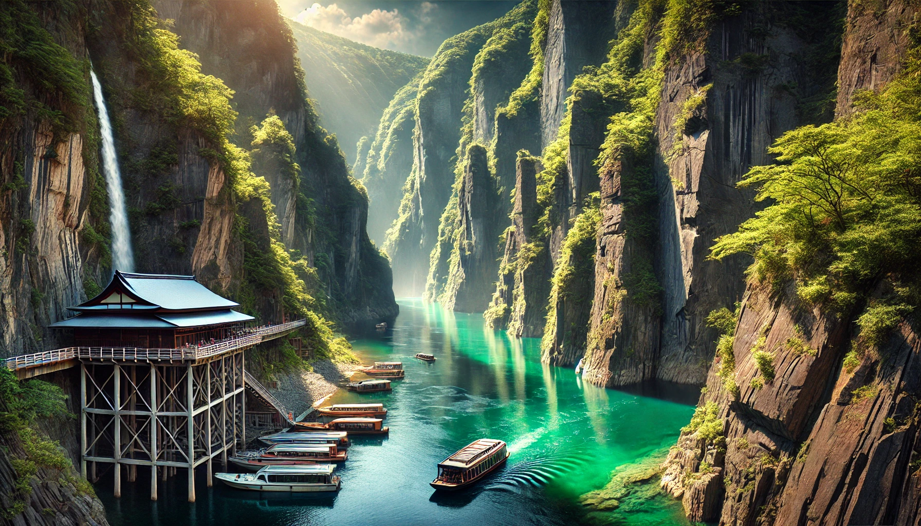 일본 도쿠시마현 - 이야 계곡과 오보케 협곡