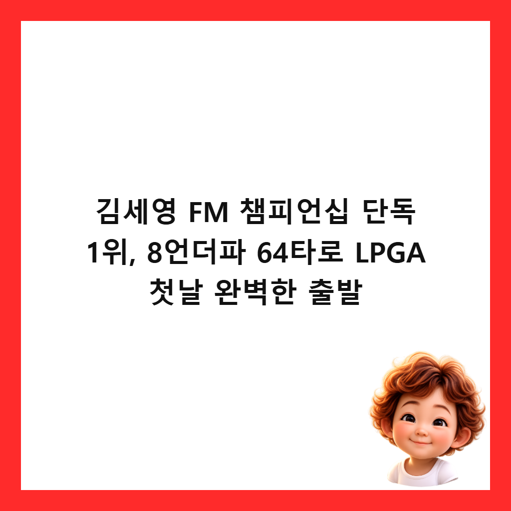 ๊น์ธ์ FM ์ฑํผ์ธ์ญ ๋จ๋
1์, 8์ธ๋ํ 64ํ๋ก LPGA ์ฒซ๋ ์๋ฒฝํ ์ถ๋ฐ ์ธ๋ค์ผ